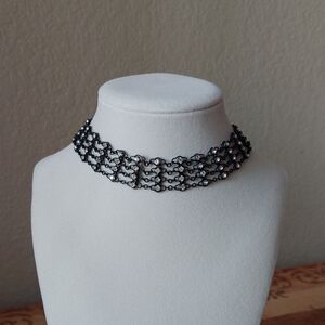 Vintage rhinestone choker necklace